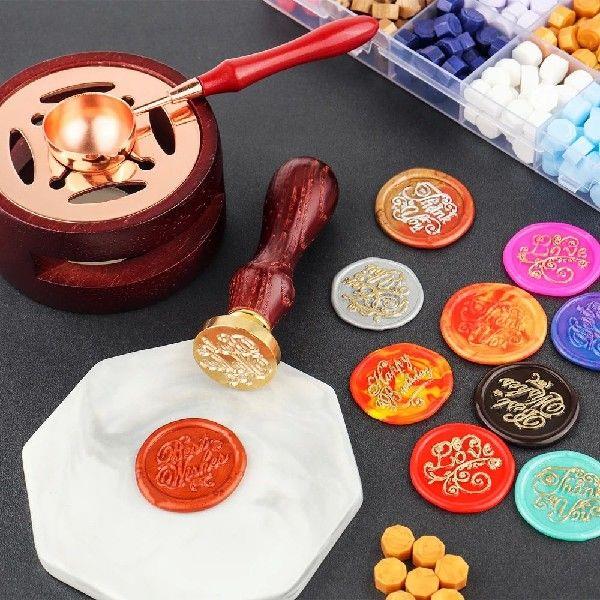 Bundle Deals Wax Seal Stamp Set Lacquered Stamp Sealing Wax