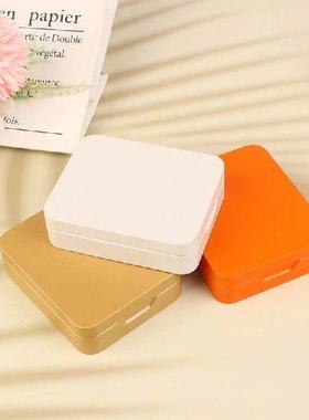 1pc Tinplate Storage Boxes Metal Rectangular Empty Mini Box
