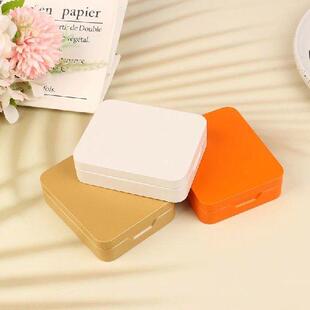 1pc Tinplate Storage Boxes Metal Rectangular Empty Mini Box