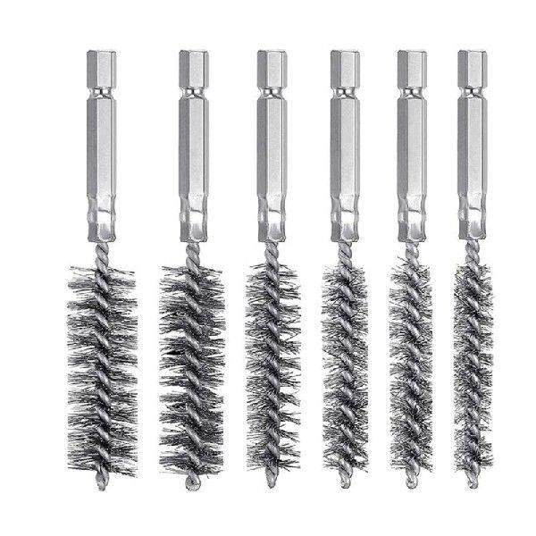 6Pcs Polishing Brush Manual Brush Wire Brush for Drill