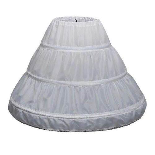 Children Princess Petticoat A-Line 3 Hoops Double Layers