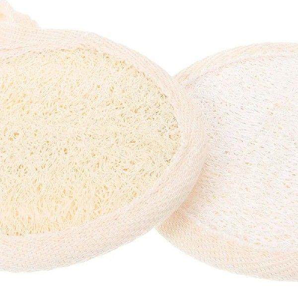 3pcs Cotton Linen Loofah Bath Mitts Soft Facial Scrubber