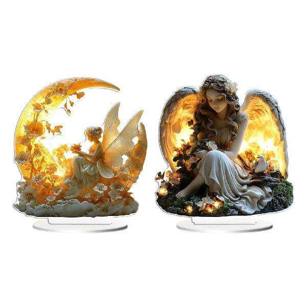 Fairytale Angel with Table Sign Decoration with Bracket