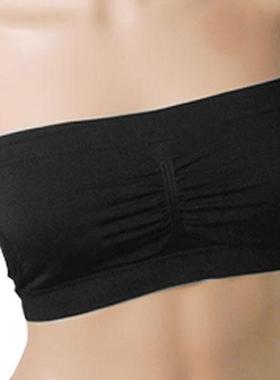 Women Ladies Strapless Boob Tube Top Padded Bandeau Bra 8 Co