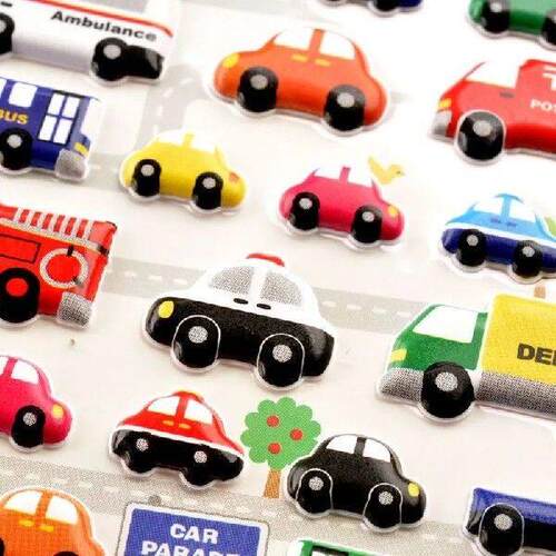 1pcs 3D Relief Stickers for Baby Boys Girls Cartoon