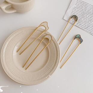 Fashion Metal Hair Sticks for Women Shell Hair Clip Pins Min