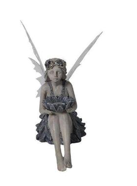 Fairy Solar Garden Statue Resin Lawn Ornament for Pathway