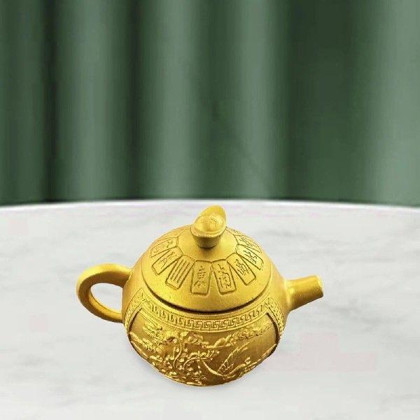 Small Teapot Sculpture Chinese Teapot Statue Handle Pot
