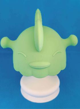 Small mushroom pacifying tooth glue toy with small suction c