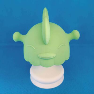Small mushroom pacifying tooth glue toy with small suction c