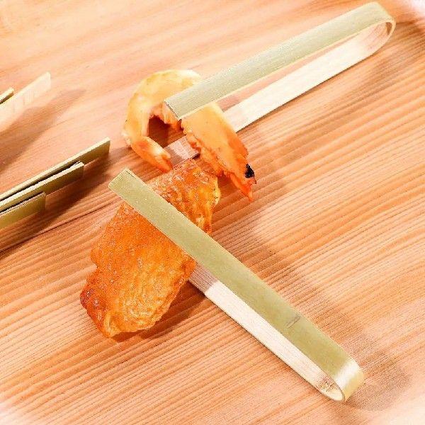 20 Pcs Mini Tongs for Serving Bread Clip Bamboo Clips Toast