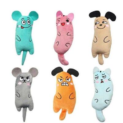 Cute Cat Toys Funny Interactive Plush Cat Toy Mini Teeth
