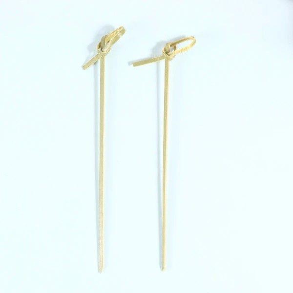 200 Pcs 12Cm Thicken Bamboo Knot Cocktail Picks Attractive