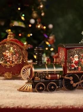 Santa Claus Snowman Christmas Gift Christmas Eve Train Cryst