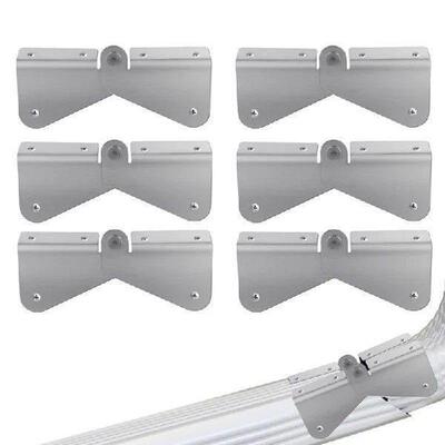 A15F-6Pcs Stainless Steel Gutter Extension Hinge Extension