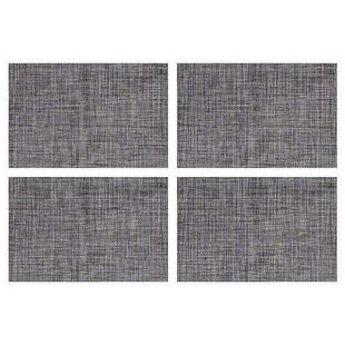 Placemats Woven PVC Mats Vinyl Table 4Pcs