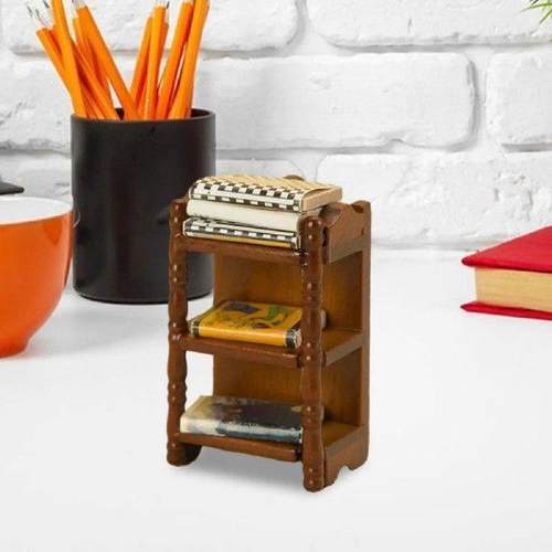 1/12 Dollhouse Miniature Storage Rack Shelf Pretend Play