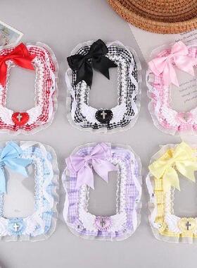 Sleeve Bow Photocard Holder DIY Fabric Pendant Photo Card