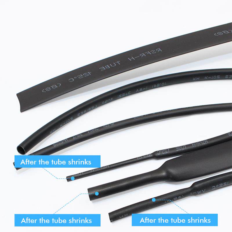 1M/5M Black Thermoresistant Heat Shrink Tube Wire Cable slee