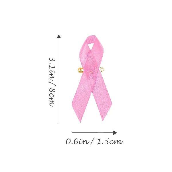 100Pcs Pink Ribbon Breast Cancer Awareness Pin Breast