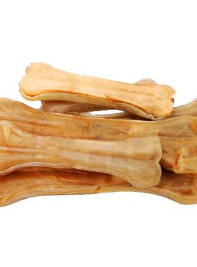 5 Inch Leather Cowhide Bone Molar Teeth Clean Stick Dog Chew