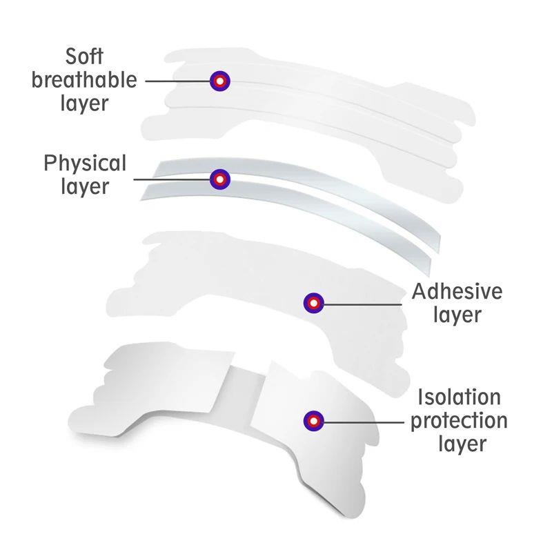 200/100/50PCS Transparent Breath Nasal Strips 2 Supports Sto