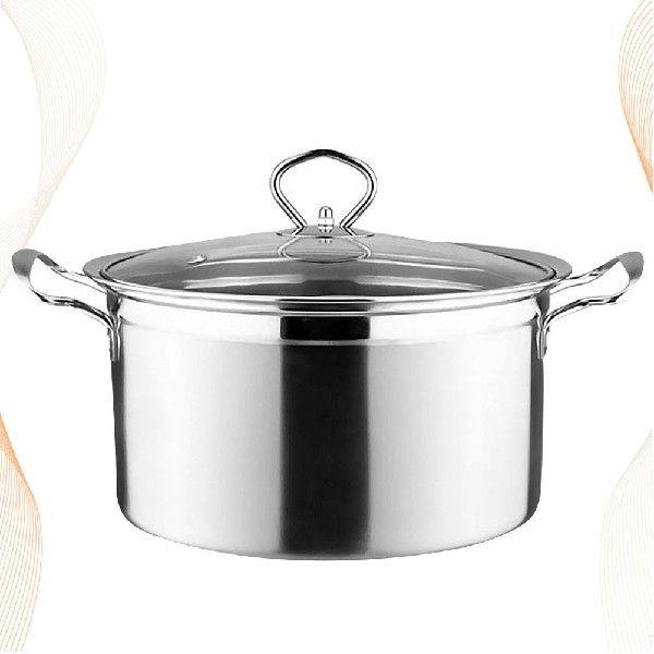 Stainless Steel Steamer Multi Function Soup Pot Tempered
