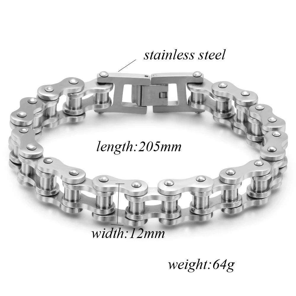 Punk Rock Biker 316L Stainless Steel Mens Bracelet Fashion J