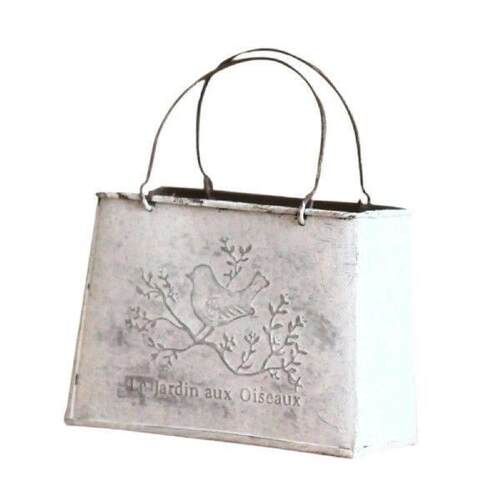 Vintage Flat Bucket Planter Gift Creative Iron Ornament