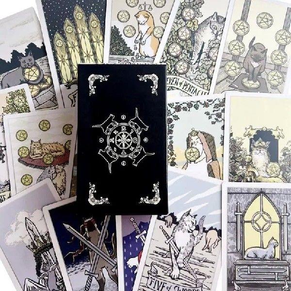 Rune Oracle Cards English Version Stray Cat Tarot Deck Fate