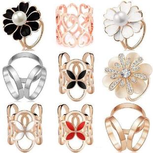 Rhinestone Women Scarf Hot Clip 1pcs Ring Buckle Sale
