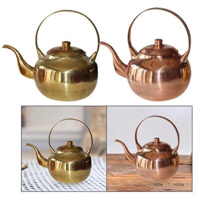 Copper Teapot 1.2L Retro Kung Fu Teapot Hot Water Kettle