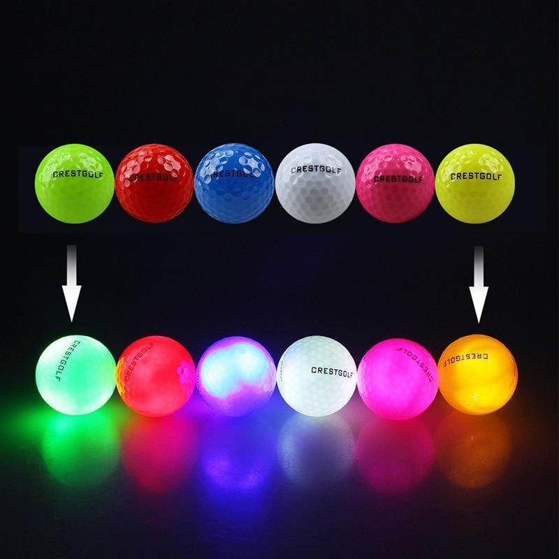6Pcs Light Up Glowing LED Golf Ball Luminous, Glow In The Da