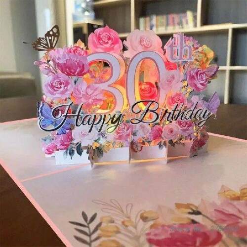 3D Pop Up Birthday Greeting Card With Light & Music