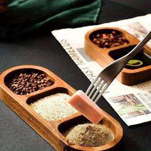 Solid Wood Rectangular Tray Seasoning Tray Breakfast Food