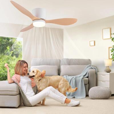 Ceiling Fan with LED Light DC motor 52 inch Large Air Volume