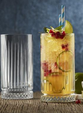 Vertical Stripe Glass Cup - Whiskey Tumbler Drinking Glasses