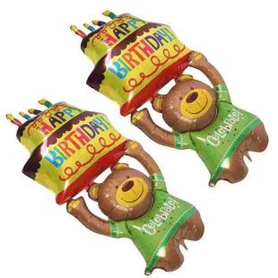 Balloons Animal Lovely Cake Film Bear Aluminum Balloon