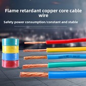 6方形单芯多股软铜线双色接地线接地线黄绿 国家标准Bvr1.5 2.5