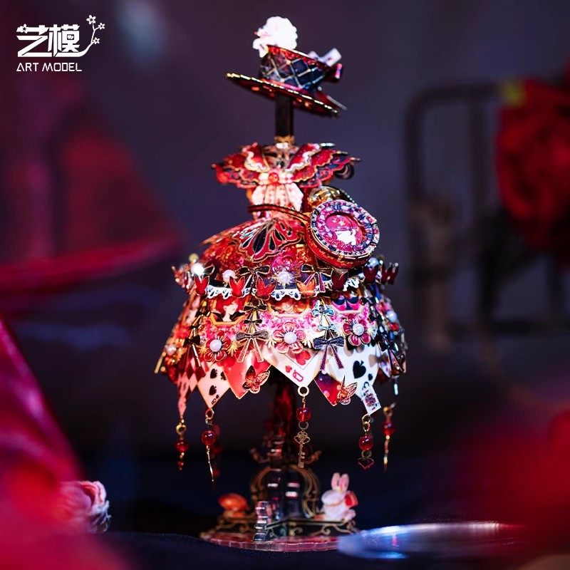 艺模艺模绮梦爱丽丝3D立体限定告白婚纱金属手工拼装模型玩具摆件