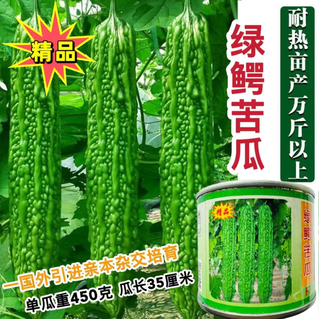 绿鳄苦瓜种子早熟耐热抗病长棒型苦瓜种籽农家春秋播苦瓜蔬菜种孑,农用物资,蔬菜种子/种苗,淘宝优惠券,粉丝福利购,淘宝优惠卷