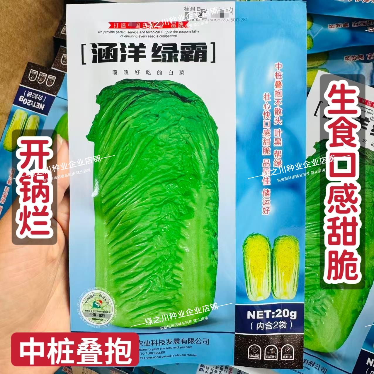 绿霸大白菜种子秋季冬储黄心包头绿帮白菜种籽高产口感甜脆