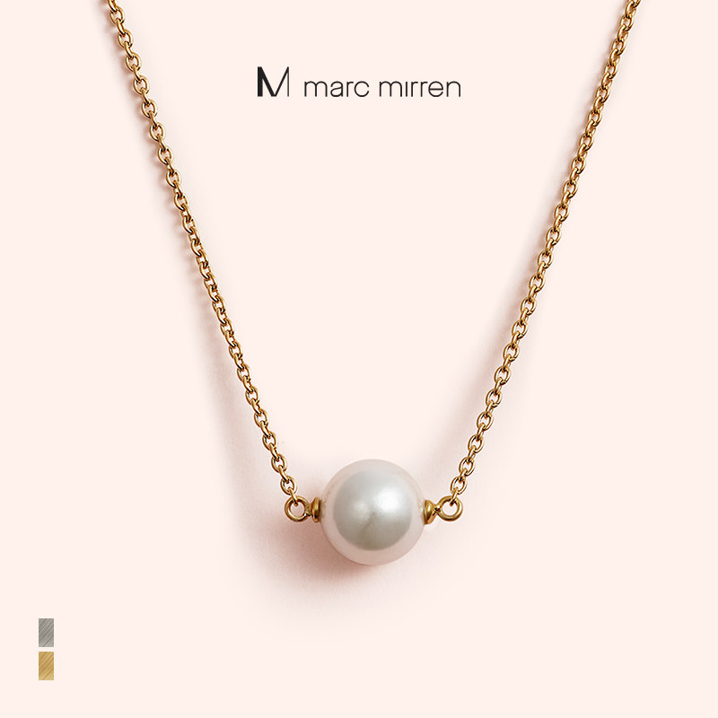 marc mirren天然淡水珍珠项链甜美锁骨链高级感气质简约送女友礼