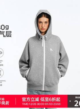 RASS重磅空气层开衫卫衣 国潮牌宽松休闲拉链春秋季连帽外套帽衫