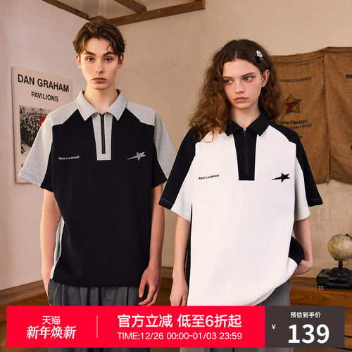 RASS撞色拼接polo短袖