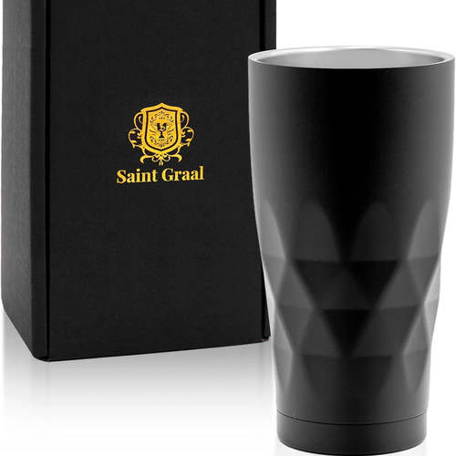 日本直邮SaintGraal啤酒杯真空隔热不锈钢高球杯玻璃杯礼品
