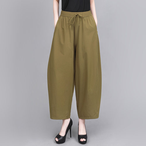 2025夏季新款冰丝气球裤灯笼裤