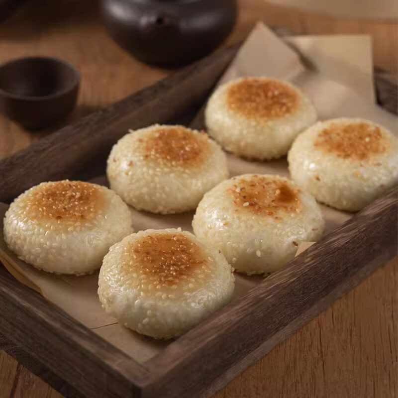 南翔豆沙金麻饼上海传统老式糕点芝麻饼早餐小吃粢饭糕油炸点心