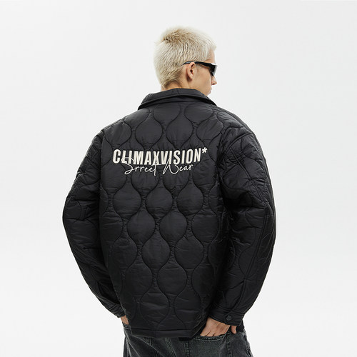 CLIMAXVISION翻领绗棉夹克