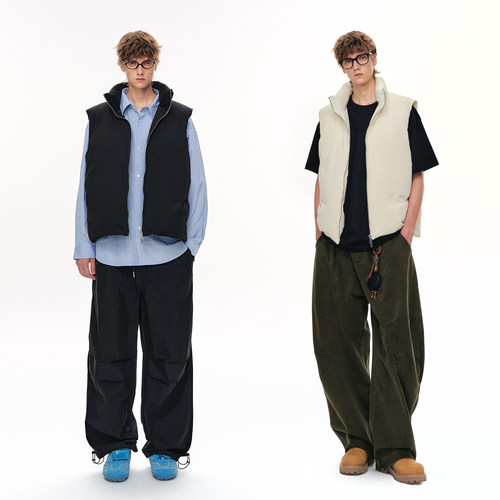 CLIMAX VISION优质鲜绒/内绗缝立领宽松休闲保暖羽绒马甲背心